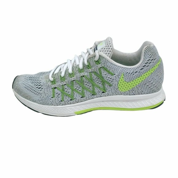 Nike Other - NIKE ZOOM PEGASUS Grey Neon Green running shoes 8